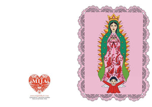 Virgen de Guadalupe Rosa Card